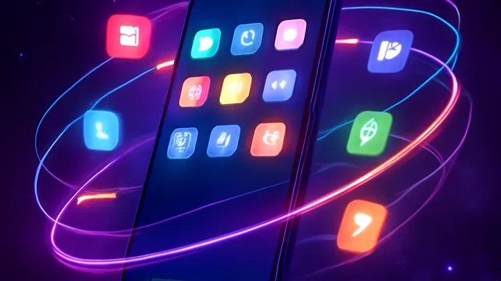 6444 BAT COM - Sleek smartphone floating in space 6444 BAT COM Sleek smartphone floating in space